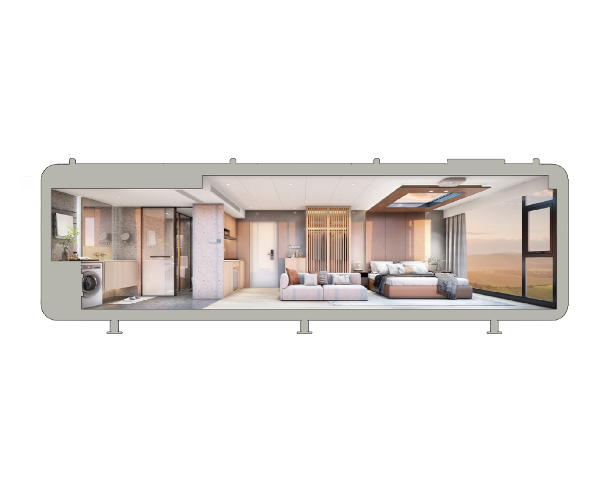Interior del modelo