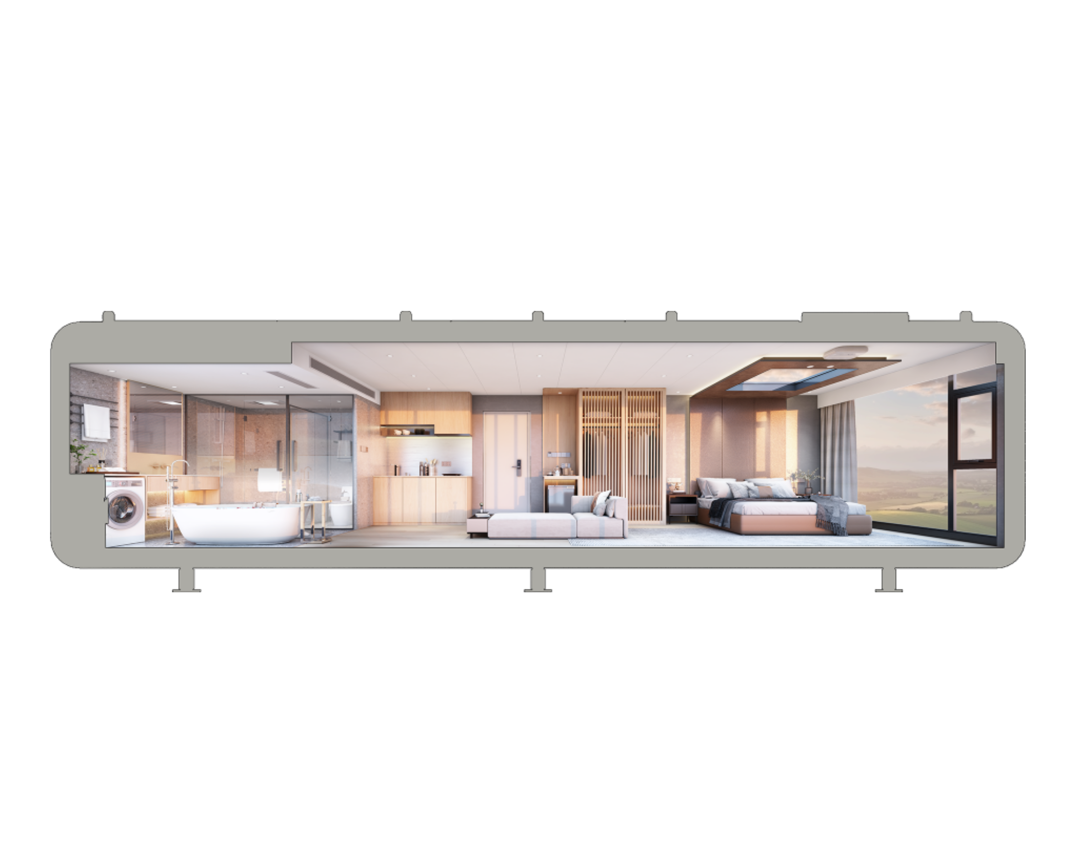 Interior del modelo